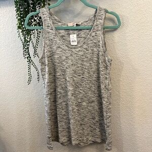 🌟5 for $20 NWT LOFT Lounge Women's Heather Gray Knit Tank Top Size Small